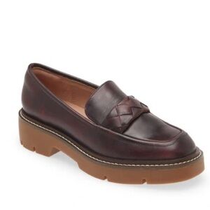 NEW! Nordstrom Torie Platform Loafer In Burgundy London- 12M 🛵